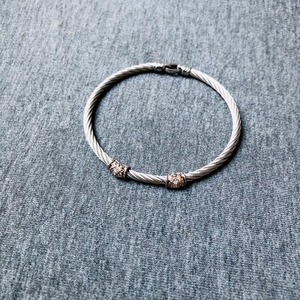 Alor Classique Signature Cable Bracelet with Diamonds